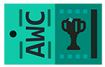 A stylised image of a award trophy in the style of a luggage label.
