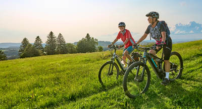 Cyclists on a cycling tour.