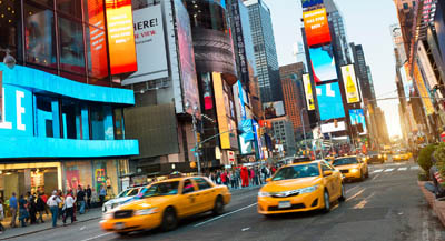 The New York city streets.