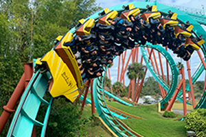 A looping rolloercoaster.