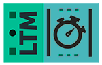 A stylised image of a stopwatch in the style of a luggage label.